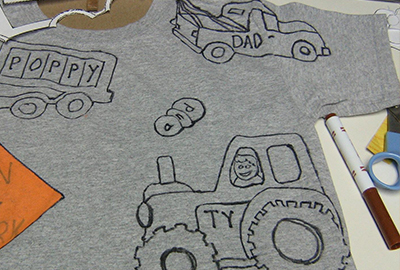 Custom t shirts can be printed at home using stenciling